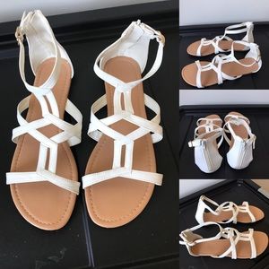 White Gladiator Sandals